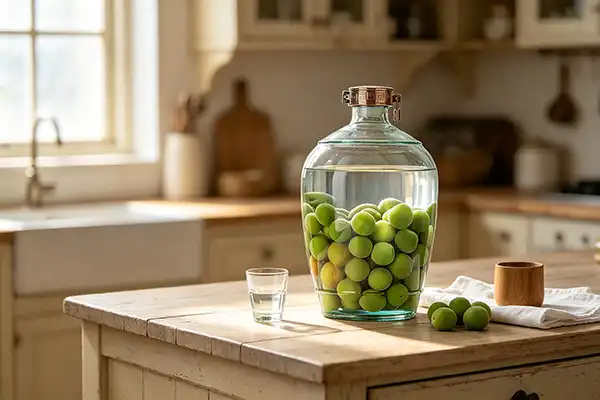 Can you store wine in an oval glass wine jar?